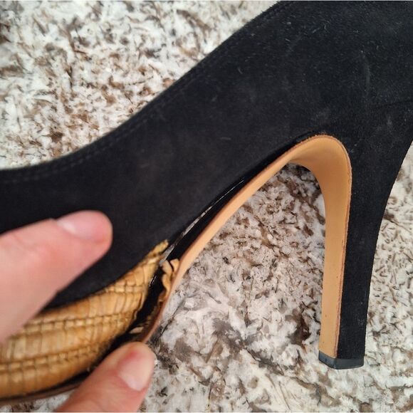 Gucci black suede heel flats size 9.5 - Picture 11 of 14